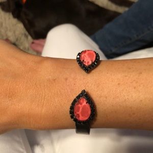 Loren Hope small stone bracelet in chrome